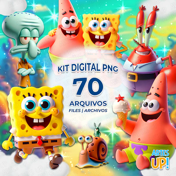 Kit Digital PNG Bob Esponja Clipart 1