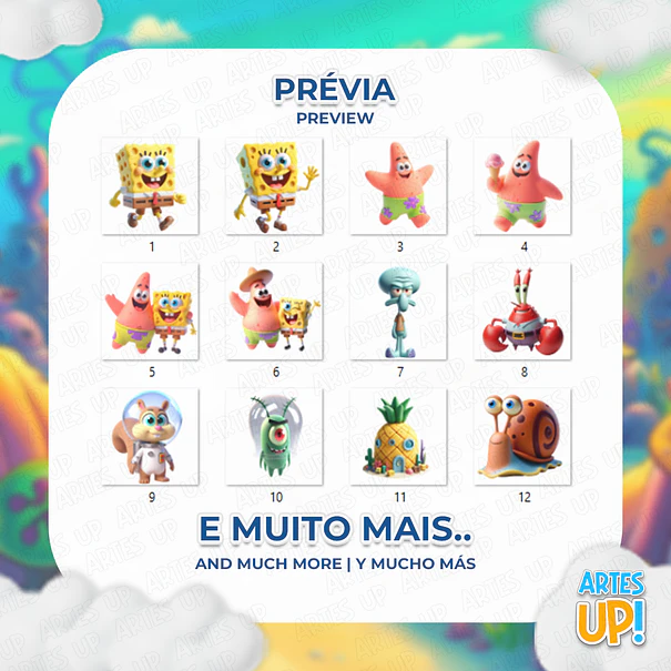 Kit Digital PNG Bob Esponja Clipart 2