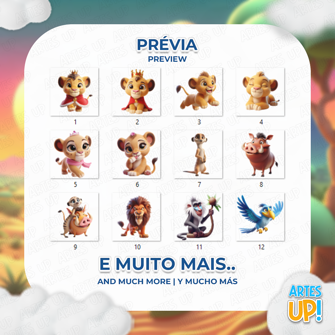 Kit Digital PNG O Rei Leão Clipart 2