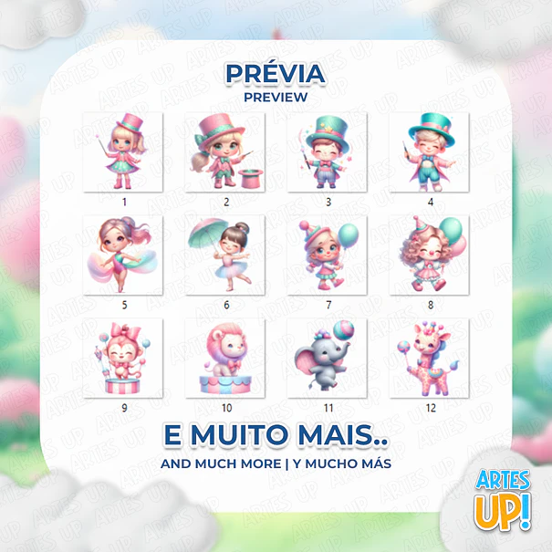 Kit digital PNG Circo Clipart Chica Rosa 2