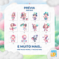 Kit Digital PNG Circo Clipart Rosa Menina - Thumbnail 2