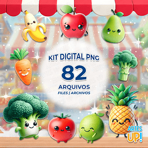Kit Digital PNG Quitandinha HortFrut Clipart