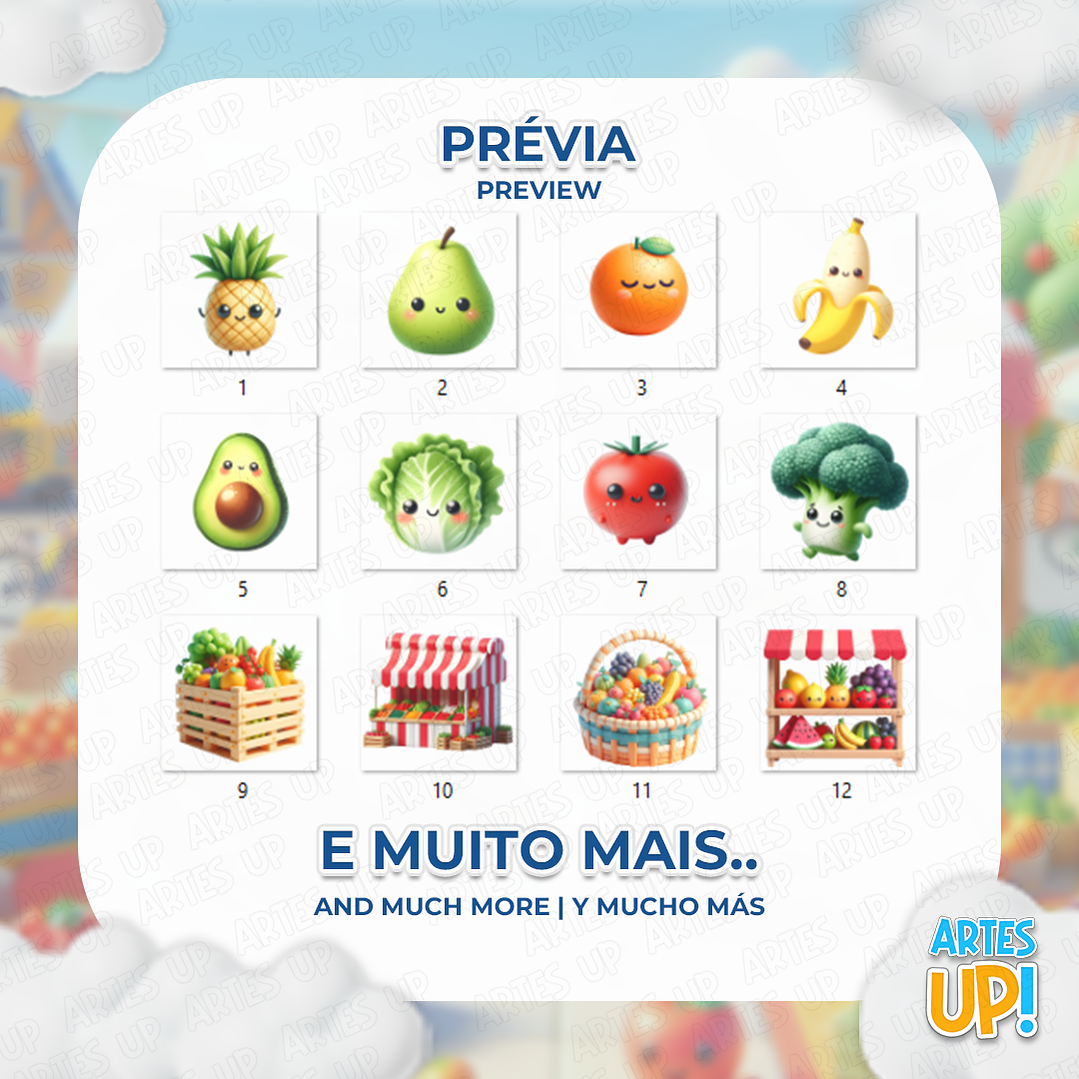 Kit Digital PNG Quitandinha HortFrut Clipart 2