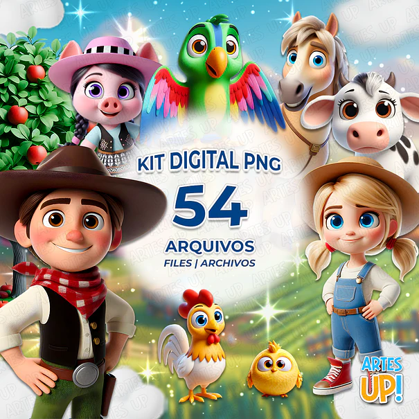 Kit Digital PNG A Fazenda do Zenon Clipart 1