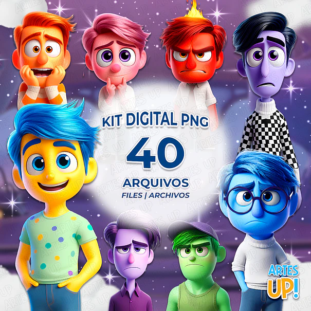 Kit digital PNG País de adentro hacia afuera Clipart 1