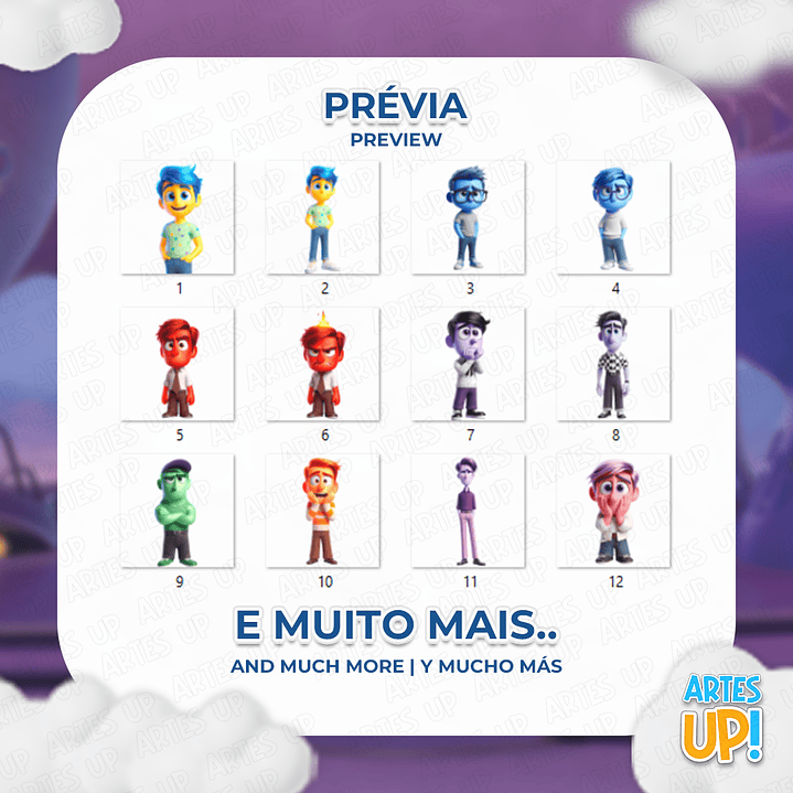 Kit Digital PNG Pais Divertida Mente Clipart 2