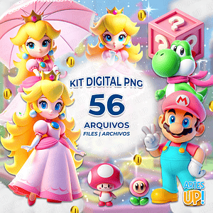 Kit digital PNG Princesa Peach Clipart