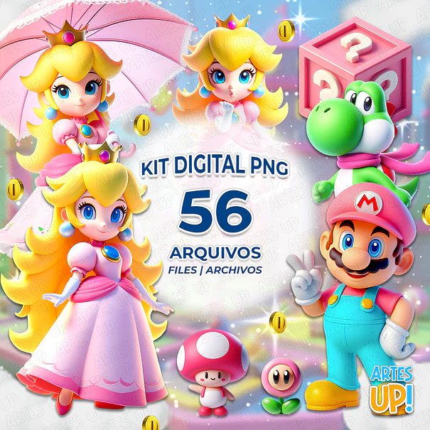 Digital Kit PNG Princess Peach Clipart 1