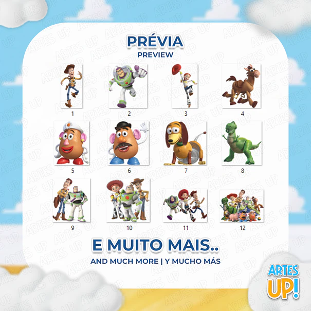 Kit Digital PNG Toy Story Clipart 2