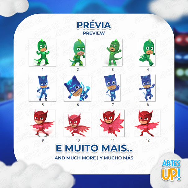 Kit Digital PNG Pj Masks Clipart 2