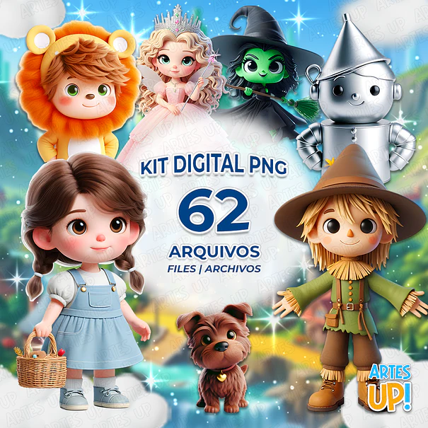 Wizard of OZ Digital PNG Clipart Kit 1