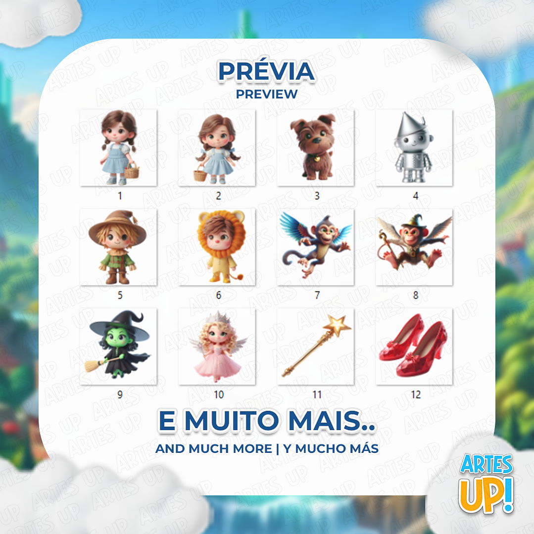 Kit Digital PNG Mágico de OZ Clipart 2