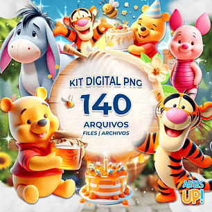 Kit Digital PNG Ursinho Pooh Clipart