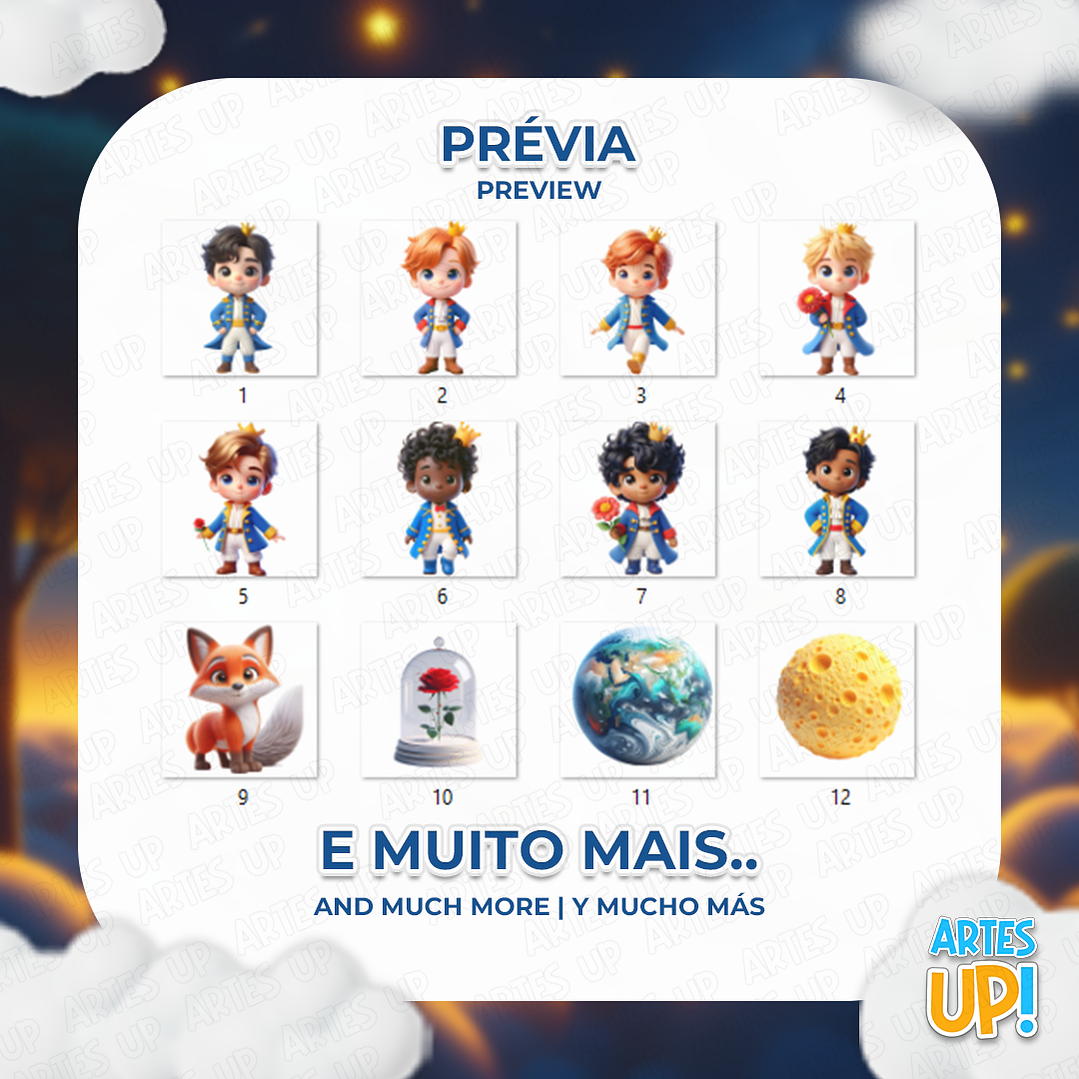 Kit Digital PNG O Pequeno Príncipe Clipart 2