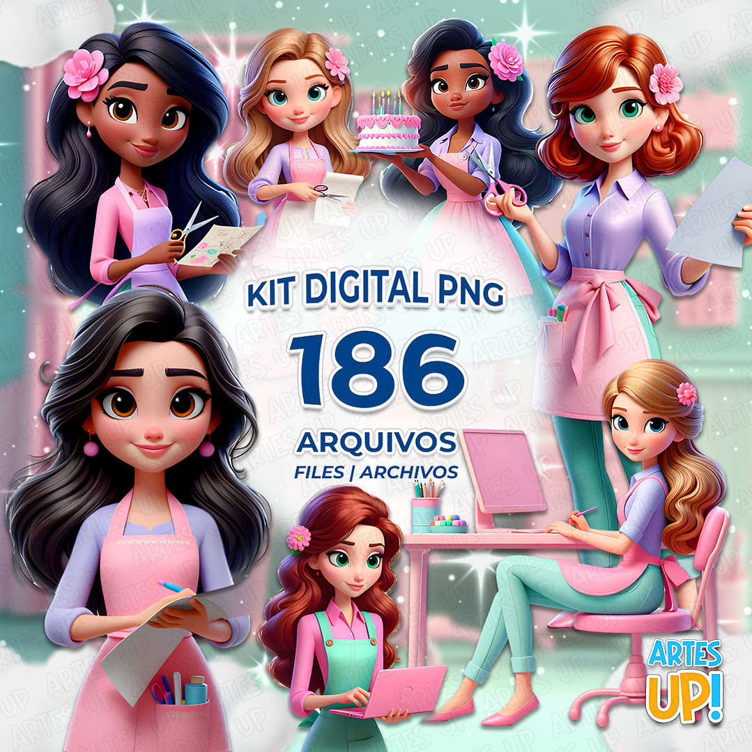 Kit Digital PNG Artesã Artesanato Clipart 1