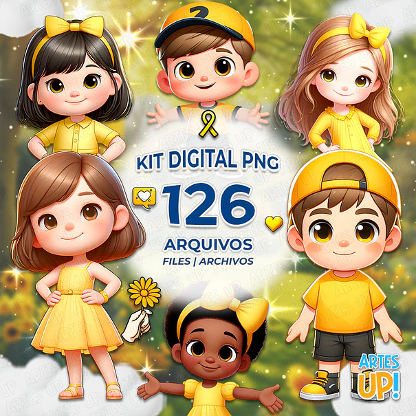 Digital Kit PNG Mascots Yellow September Clipart 1