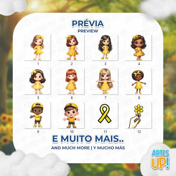 Digital Kit PNG Mascots Yellow September Clipart 2