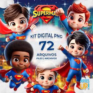 Kit digital PNG Superman Clipart