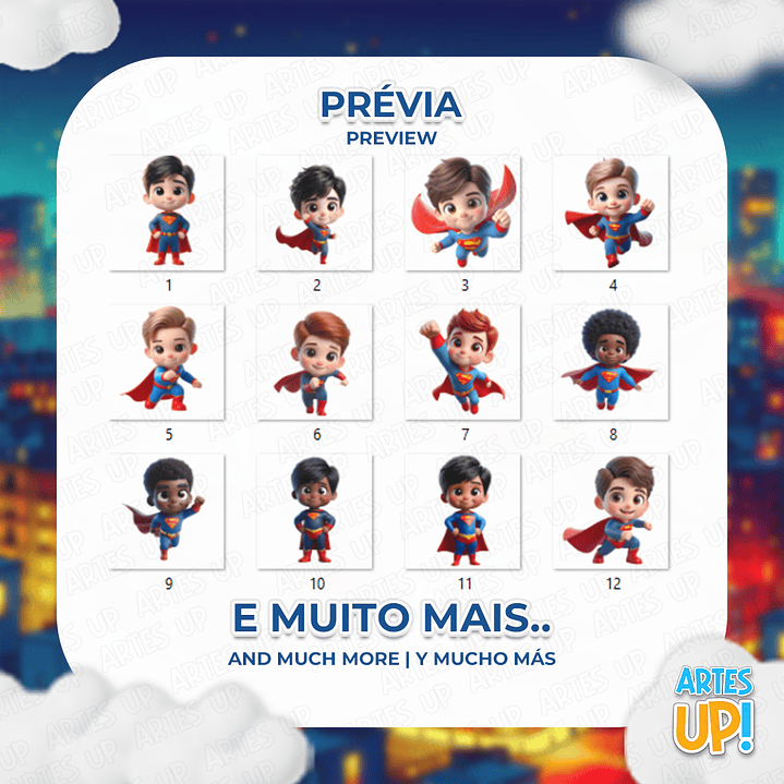 Kit Digital PNG Superman Clipart 2