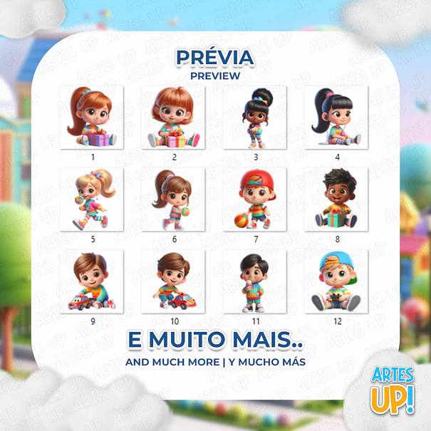 Kit digital PNG Niños jugando Clipart Día del niño 2