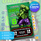 Convite Aniversário O Incrível Hulk - Thumbnail 1