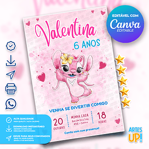 Invitación de cumpleaños de ángel en acuarela