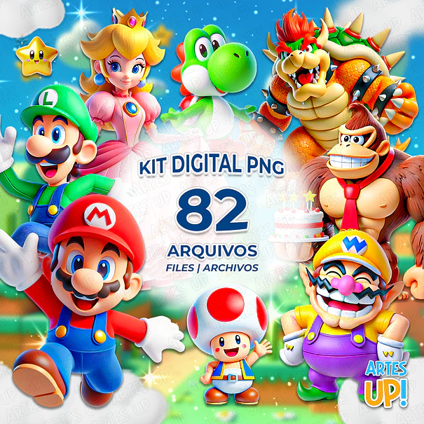 Kit Digital PNG Super Mario Bros Clipart 1