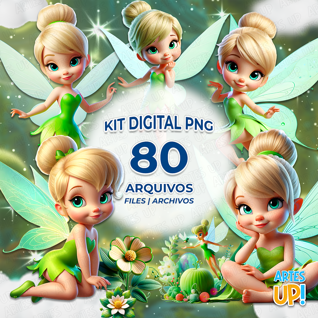 Kit Digital PNG Sininho Tinker Bell Clipart 1