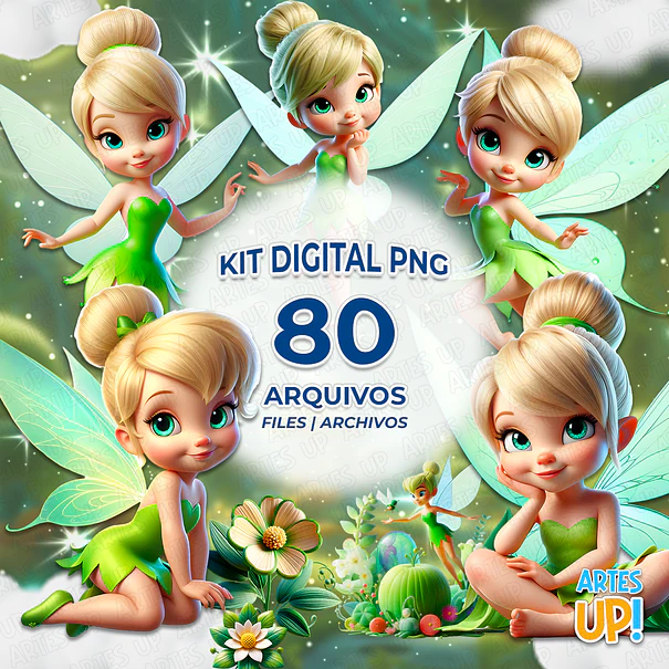 Tinker Bell Clipart PNG Digital Kit 1