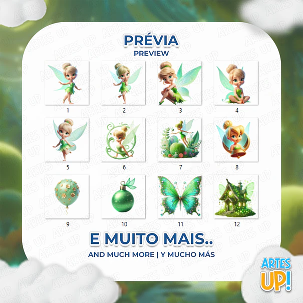 Tinker Bell Clipart PNG Digital Kit 2