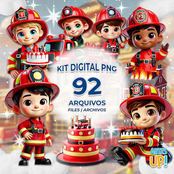 Digital Kit PNG Firemen Clipart 1