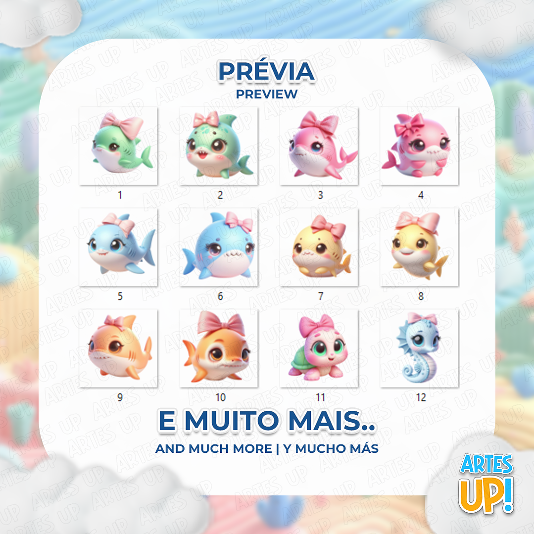 Kit Digital PNG Baby Shark Clipart Candy  2