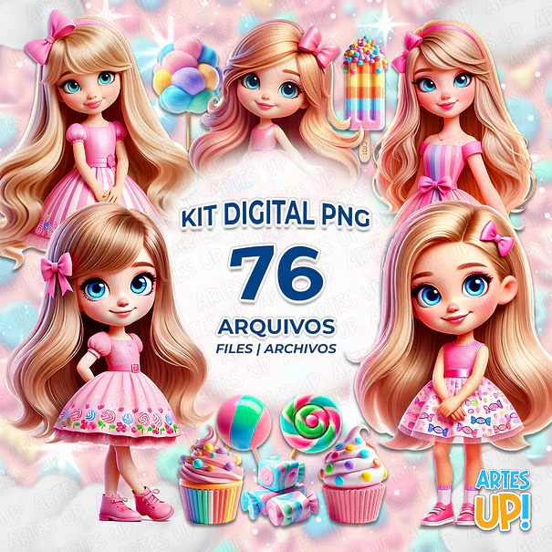 Barbie Sweet World 3D Clipart Digital Kit PNG 1