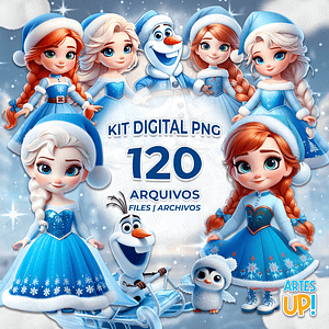 Kit digital PNG Clipart de Navidad congelada