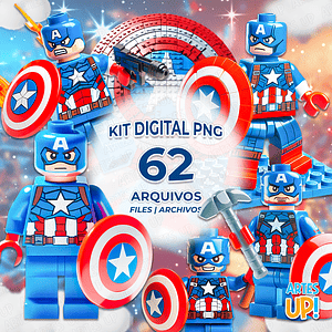 Kit digital Lego Capitán América PNG Clipart