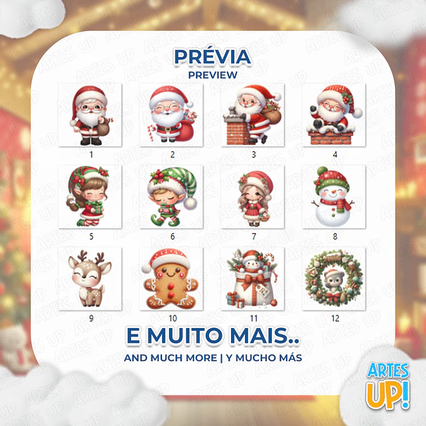 Kit Digital PNG Natal Clipart 3D 2