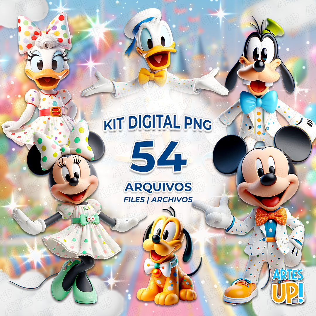 Kit Digital PNG Disney Festa Clipart 1