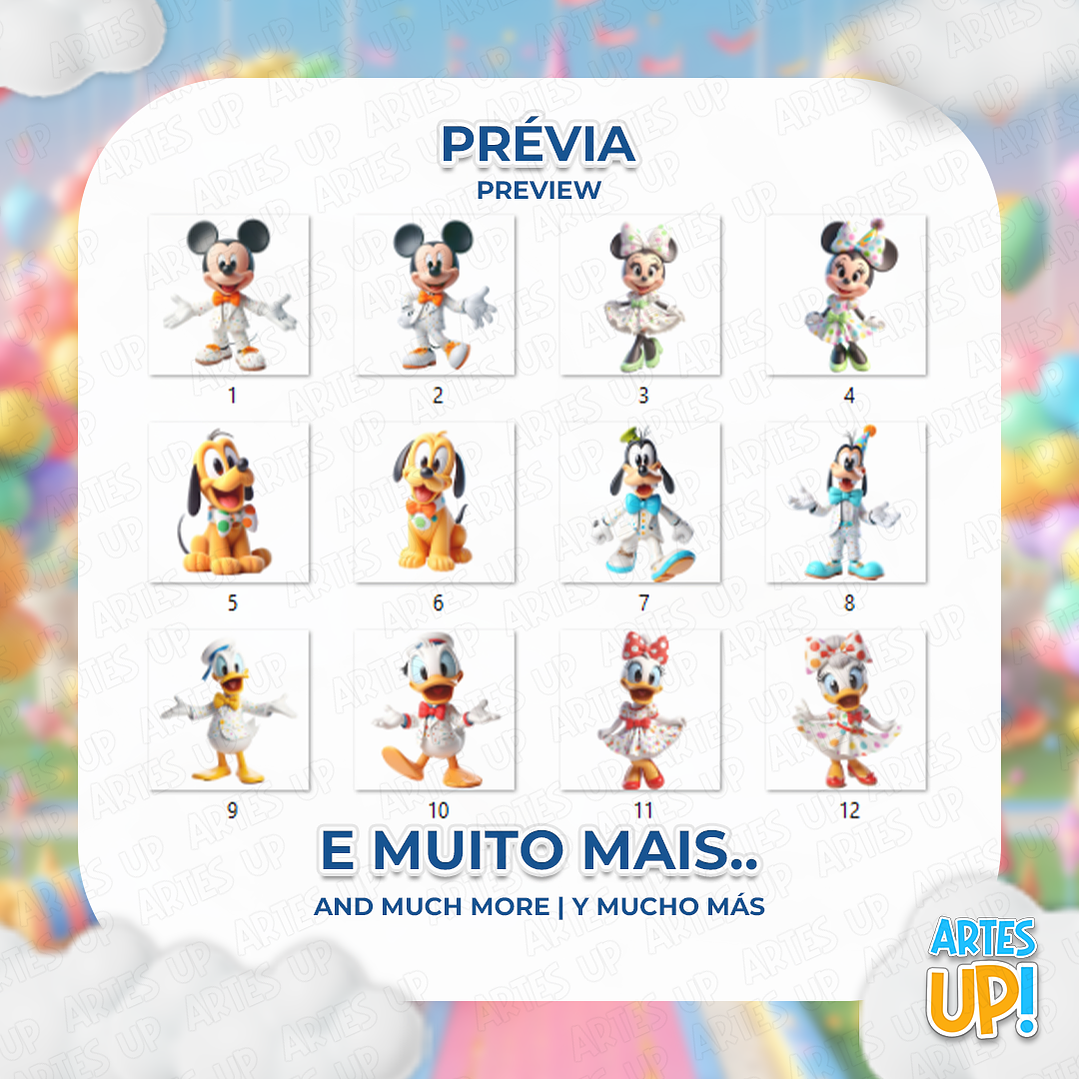 Kit Digital PNG Disney Festa Clipart 2