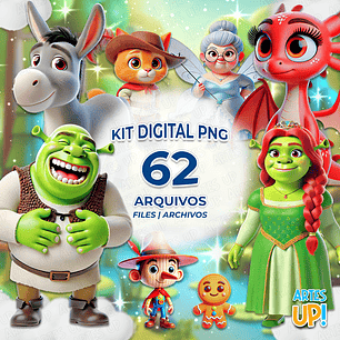 Kit Digital PNG Shrek Clipart