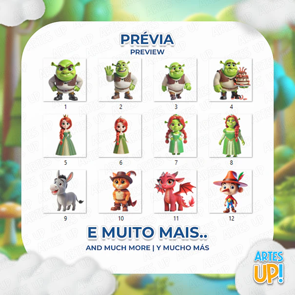 Shrek Clipart Digital PNG Kit 2