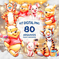 Kit Digital PNG Ursinho Pooh aquarela Clipart - Thumbnail 1