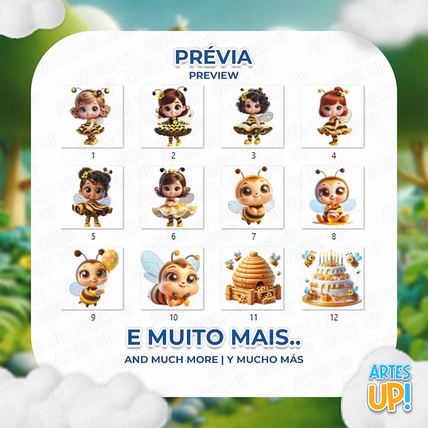 Kit Digital PNG Meninas Abelhinhas Clipart 2
