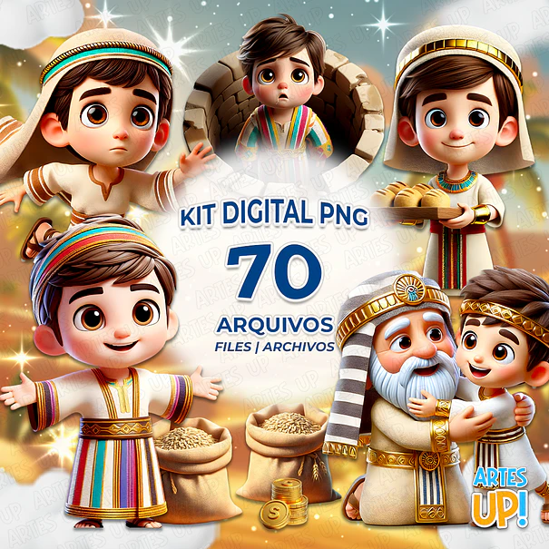 Kit Digital PNG José do Egito Clipart 1