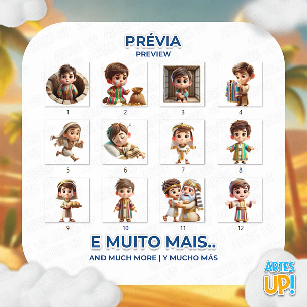 Kit Digital PNG José do Egito Clipart 2