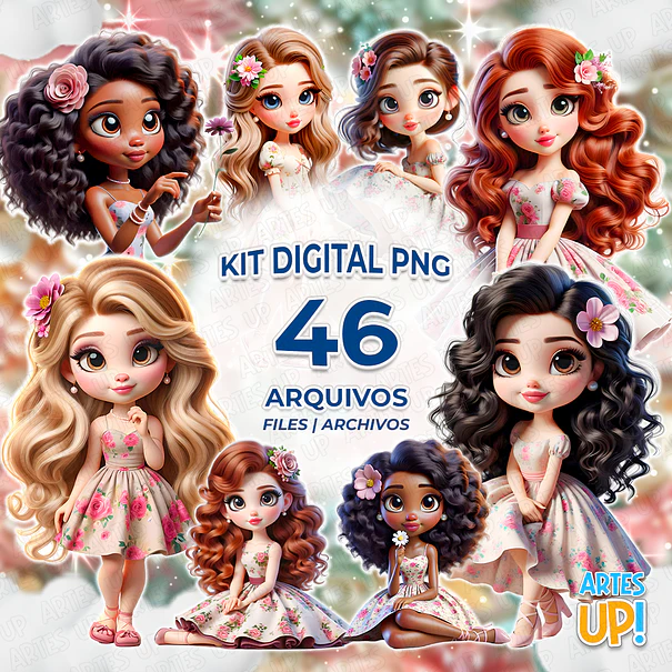 Women's Day Floral Clipart Digital Kit PNG 1