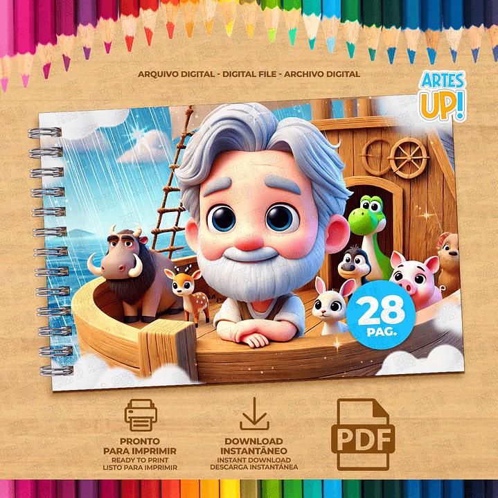 Livro de Colorir A Arca de Noé para imprimir 2