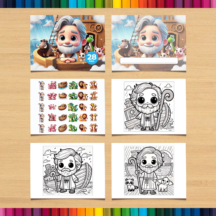 Livro de Colorir A Arca de Noé para imprimir 3