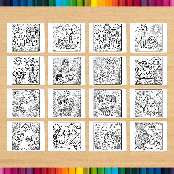 Livro de Colorir Deus e a Criação do Mundo para imprimir 4