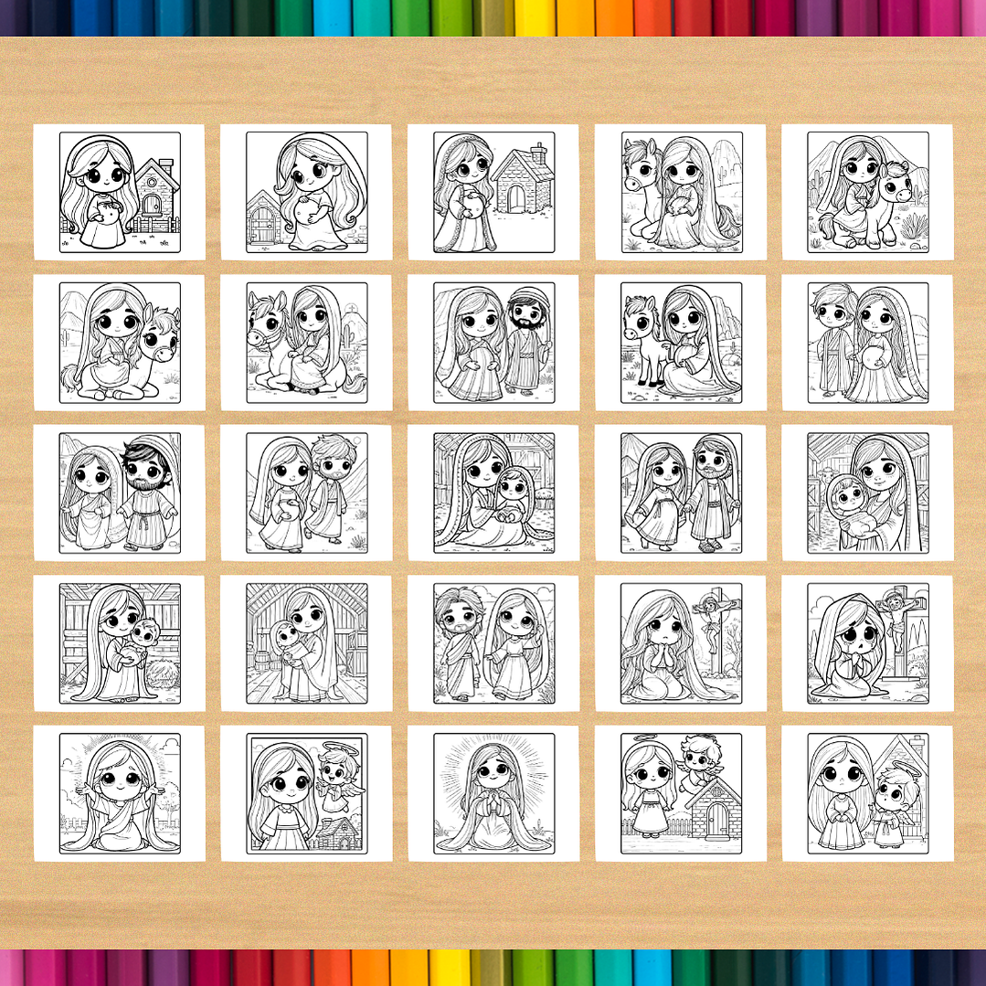 Livro de Colorir Maria Mãe de Jesus para imprimir 4