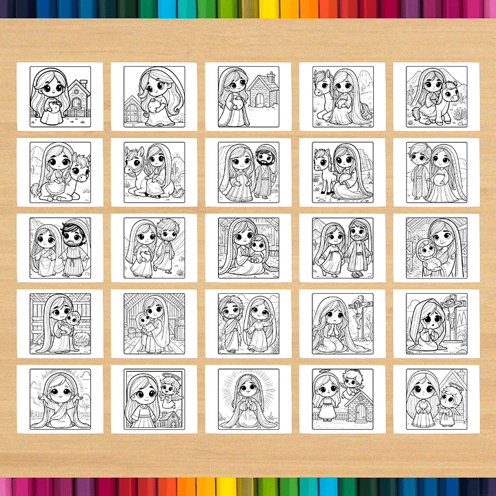 Livro de Colorir Maria Mãe de Jesus para imprimir 4